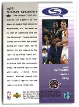 Walt Williams 1997-98 Collector's Choice StarQuest #SQ33