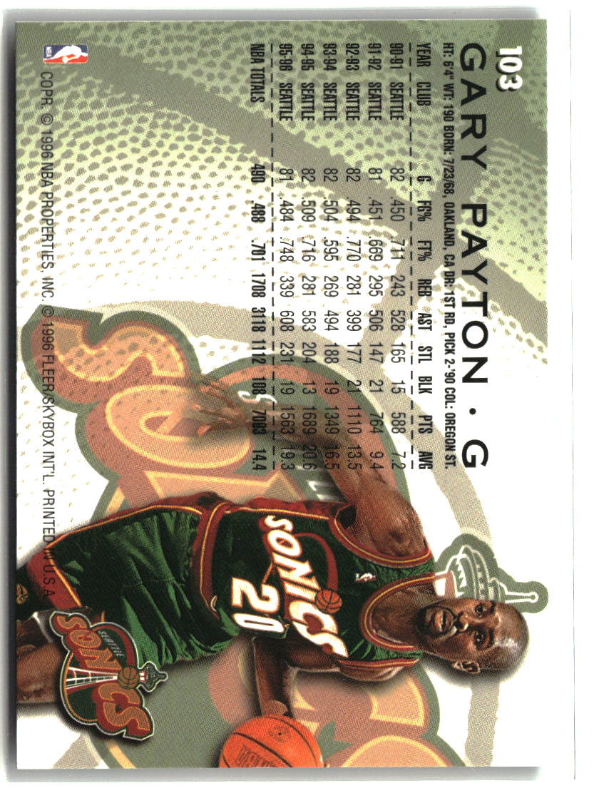Gary Payton 1996-97 Fleer #103