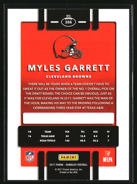 Myles Garrett 2017 Donruss #356