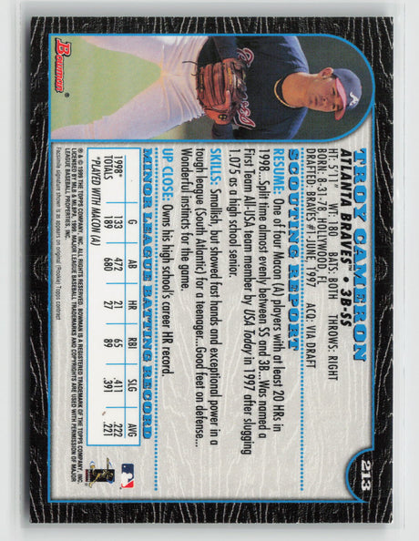 Troy Cameron 1999 Bowman #213