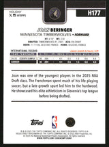 Joan Beringer 2025-26 Topps Holiday #H177