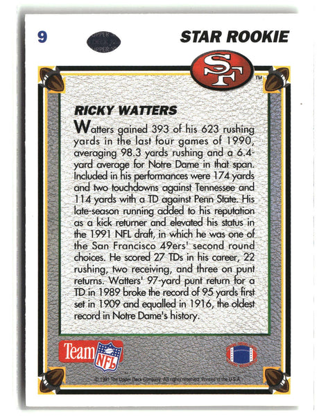 Ricky Watters 1991 Upper Deck #9