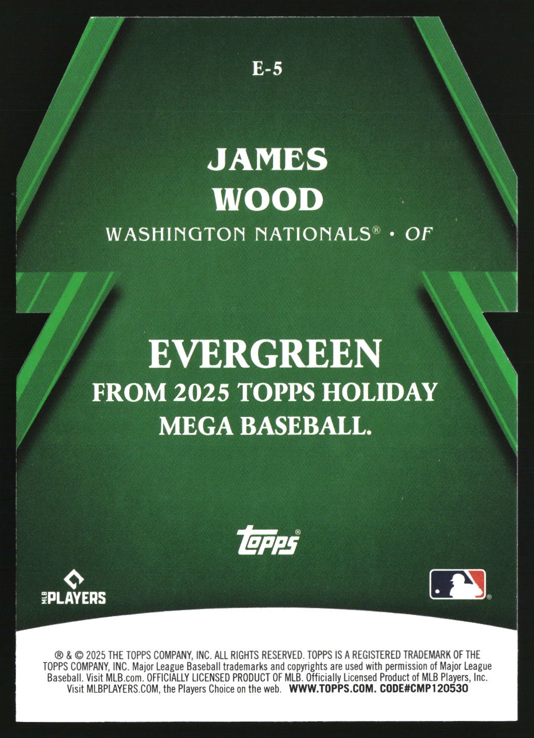 James Wood 2025 Topps Holiday Evergreen #E-5