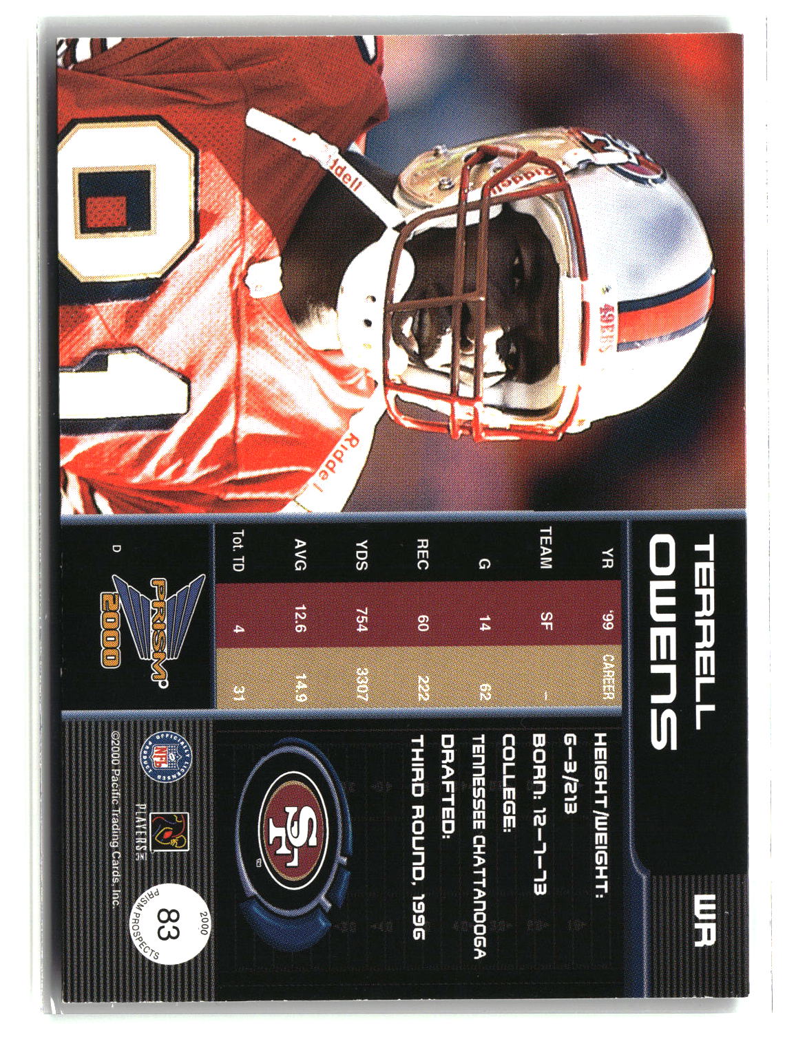 Terrell Owens 2000 Pacific Prism Prospects #83