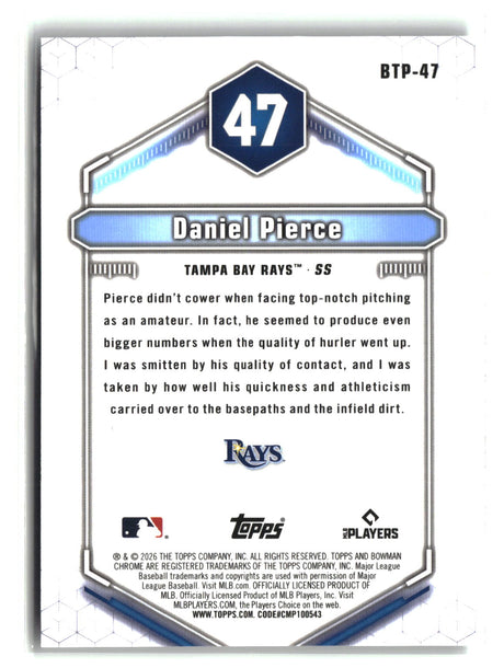 Daniel Pierce 2026 Bowman Bowman Scouts' Top 100 #BTP-47