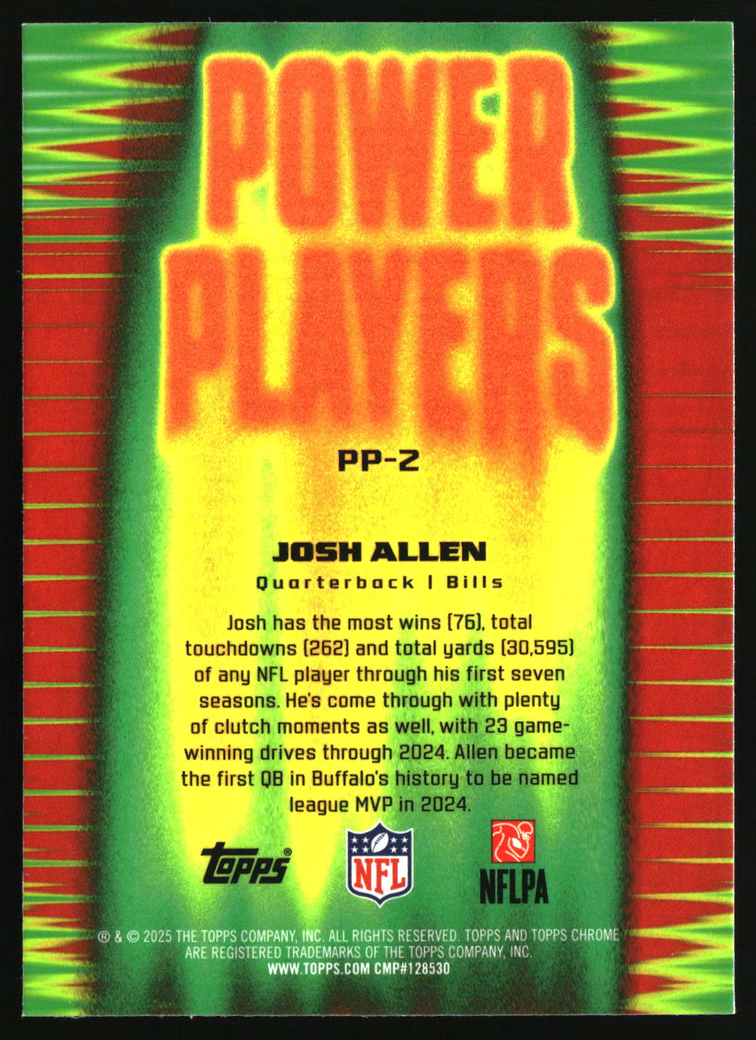 Josh Allen 2025 Topps Chrome Power Players #PP-2
