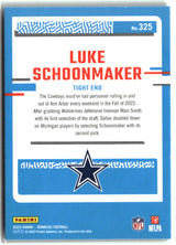 Luke Schoonmaker 2023 Donruss Press Proof Green #325