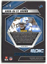 Amon-Ra St. Brown 2025 Mosaic Epic Performers Mosaic Orange Fluorescent #5