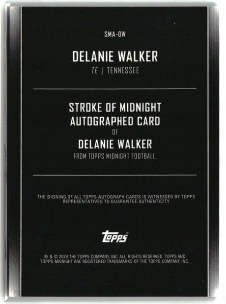 Delanie Walker 2024 Topps Midnight Stroke of Midnight Autographs #SMA-DW