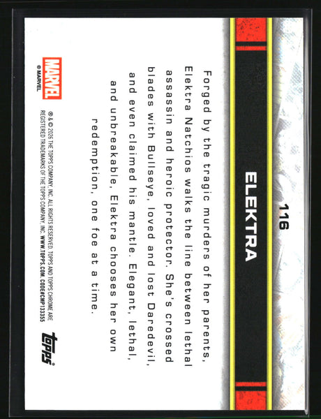 Elektra 2026 Topps Chrome Marvel Comics #116