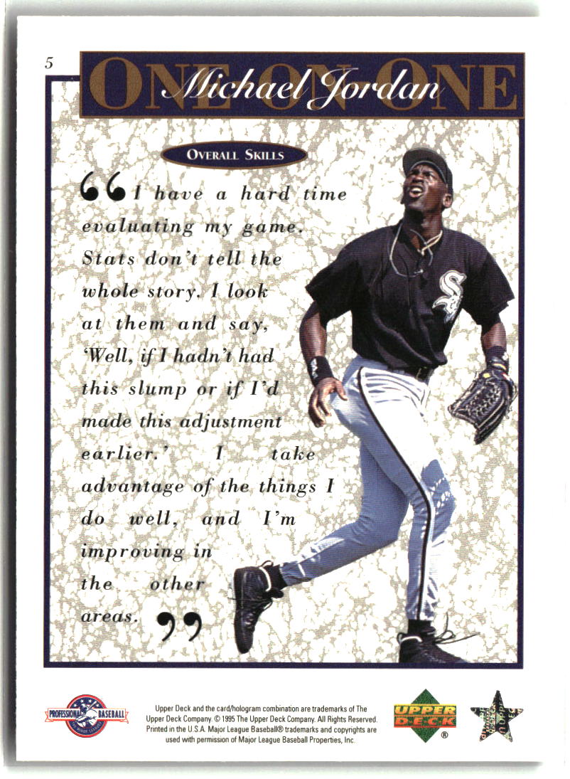 Michael Jordan 1995 Upper Deck Minor League Michael Jordan One On One #5