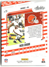 Nick Chubb 2024 Panini Absolute Blue #23