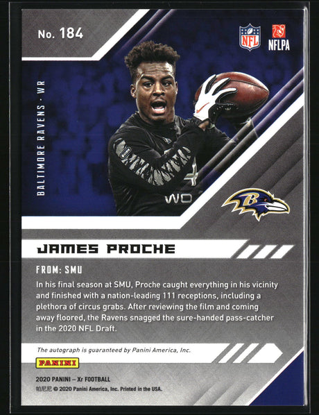 James Proche 2020 Panini XR Autographs Gold #184 #/10