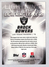 Brock Bowers 2025 Topps Chrome Lightning Leaders #LL-16