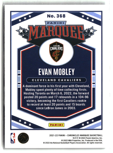 Evan Mobley 2021-22 Panini Chronicles #368