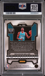 Brandon Miller 2023 Panini Prizm Silver #152 PSA 9
