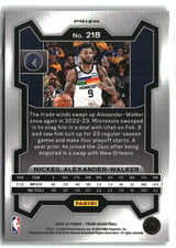 Nickeil Alexander-Walker 2023-24 Panini Prizm Prizms Blue Wave #218
