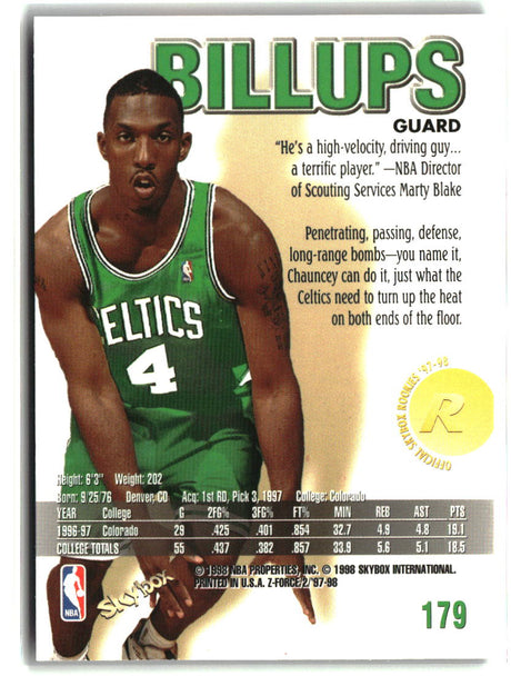 Chauncey Billups 1997-98 SkyBox Z-Force #179