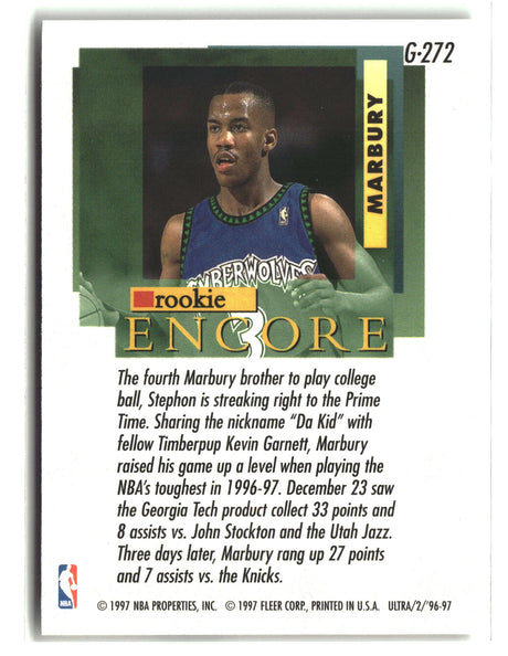 Stephon Marbury 1996-97 Ultra Gold Medallion #G-272