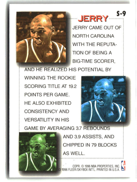 Jerry Stackhouse 1996-97 Fleer Stackhouse's Scrapbook #S-9