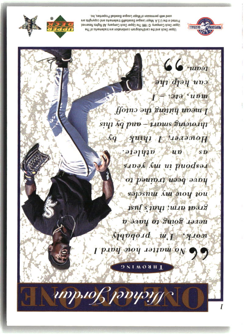Michael Jordan 1995 Upper Deck Minor League Michael Jordan One On One #1