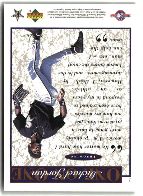 Michael Jordan 1995 Upper Deck Minor League Michael Jordan One On One #1