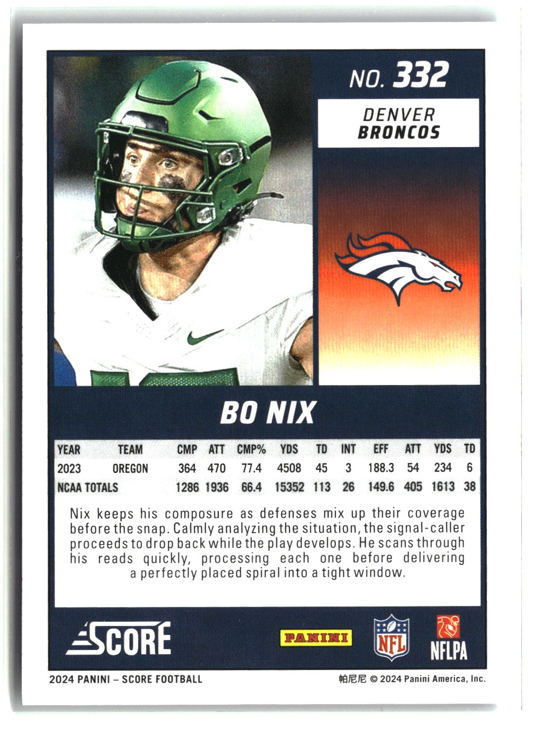 Bo Nix 2024 Score #332