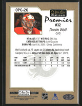 Dustin Wolf 2023-24 O-Pee-Chee Platinum O-Pee-Chee Premier #OPC-26