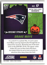 Drake Maye 2024 Score-A-Treat Rising Stars Orange Pumpkin #17
