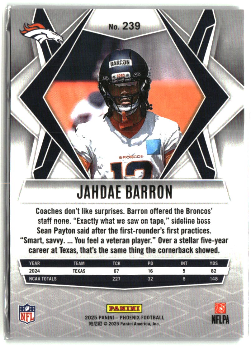 Jahdae Barron 2025 Panini Phoenix #239