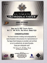 Jamie Drysdale 2021-22 UD Ultimate Collection Introductions Auto Gold #UI-11 /50