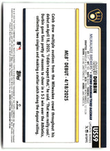 Caleb Durbin 2025 Topps Update #US59