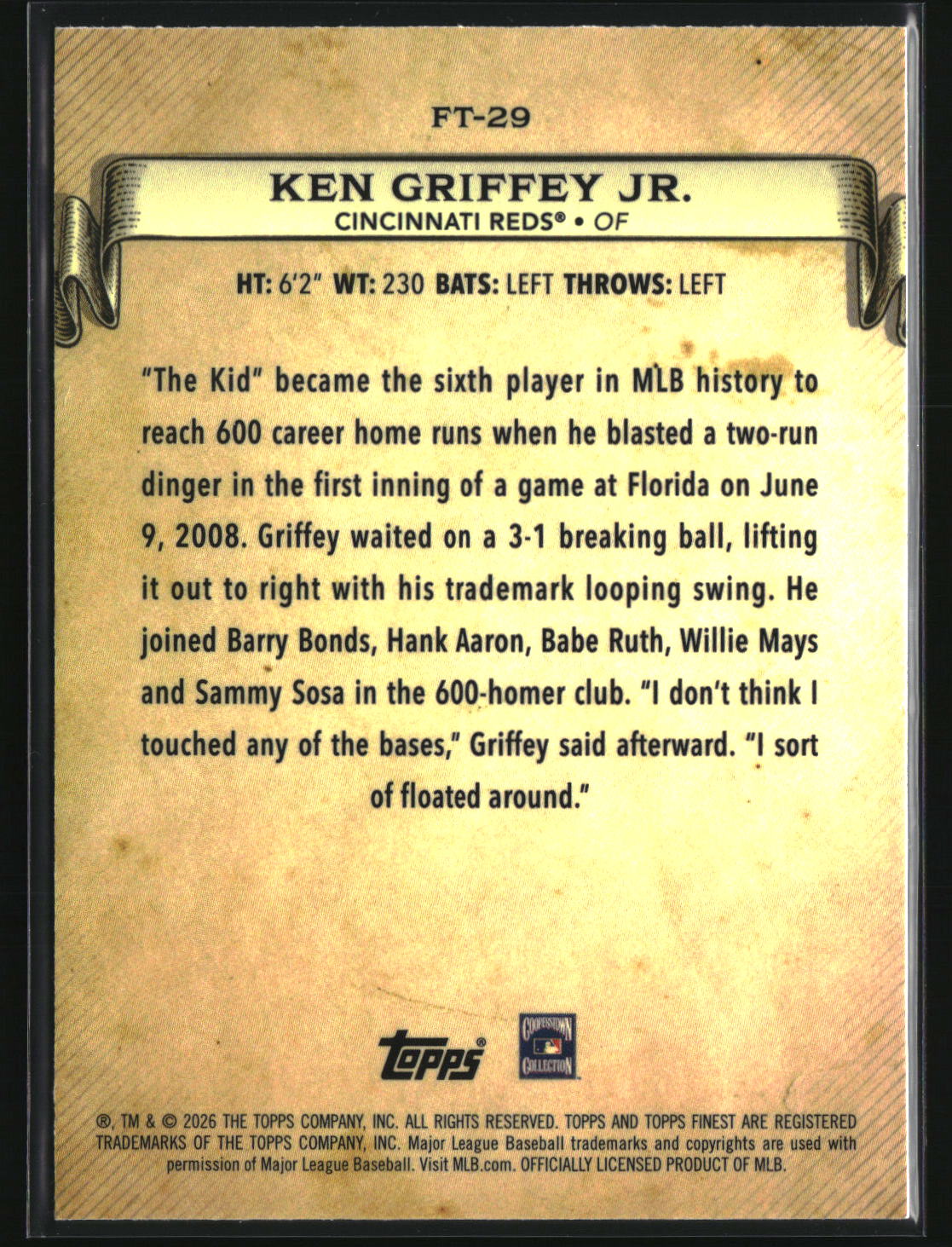 Ken Griffey Jr. 2026 Finest Finest Timelines #FT-29