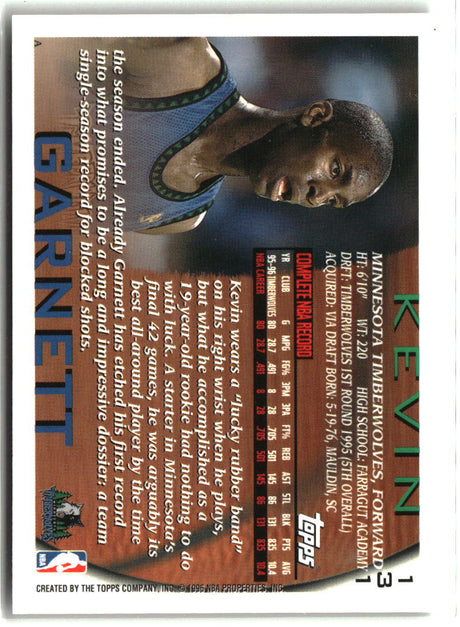 Kevin Garnett 1996-97 Topps #131