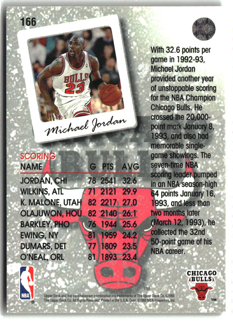 Michael Jordan 1993-94 Upper Deck #166