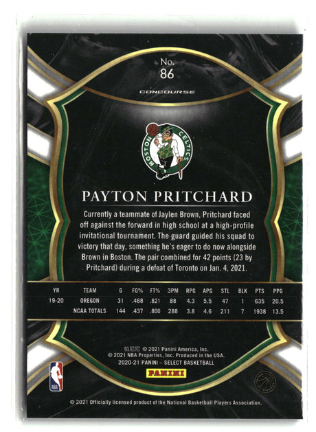 Payton Pritchard 2020-21 Panini Select Blue #86