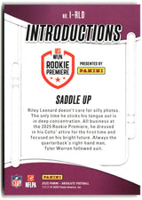 Saddle Up 2025 Panini Absolute Introductions #I-RLD