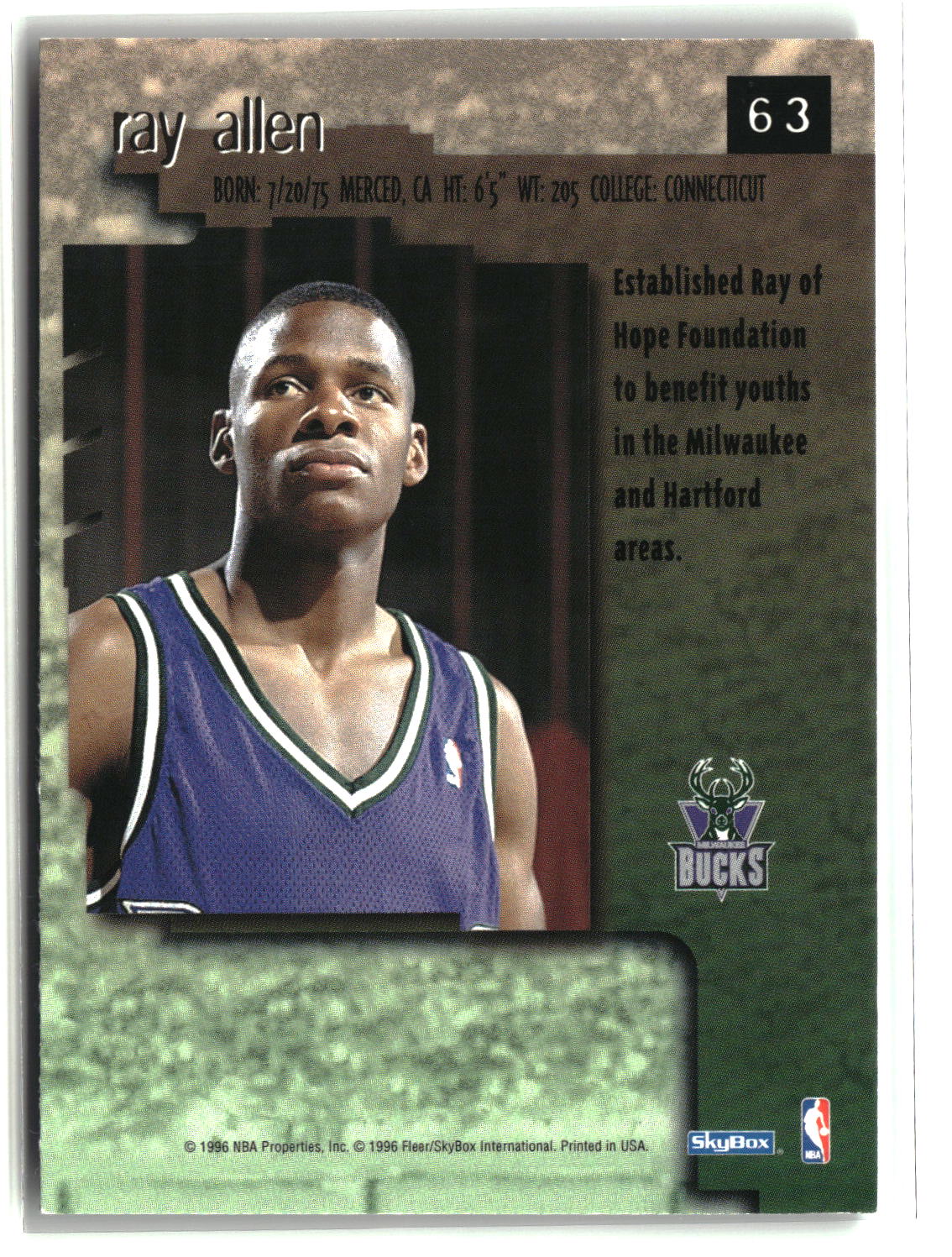 Ray Allen 1996-97 SkyBox Premium #63