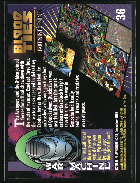 War Machine 1994 Fleer Marvel Universe #36