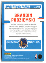 Brandin Podziemski 2023-24 Donruss Optic #203