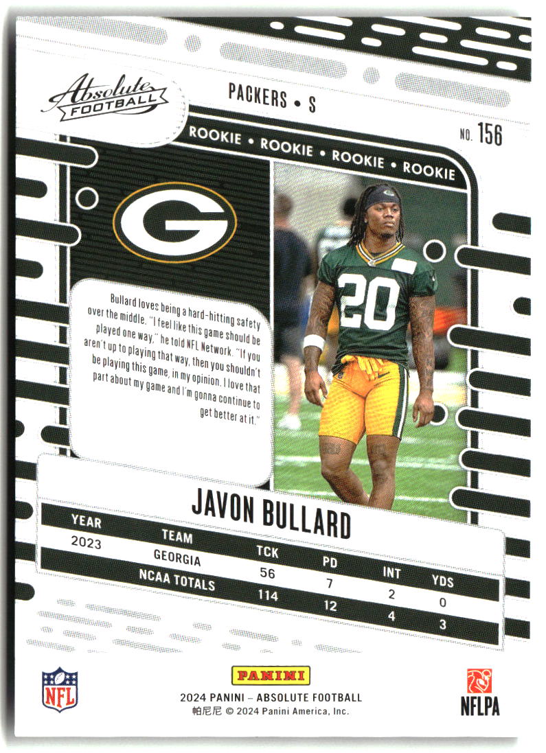 Javon Bullard 2024 Panini Absolute Retail #156
