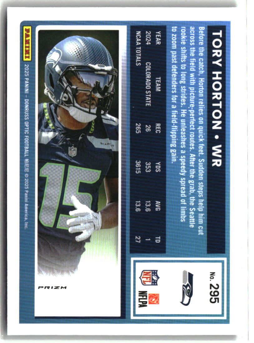 Tory Horton 2025 Donruss Optic Purple Shock #295