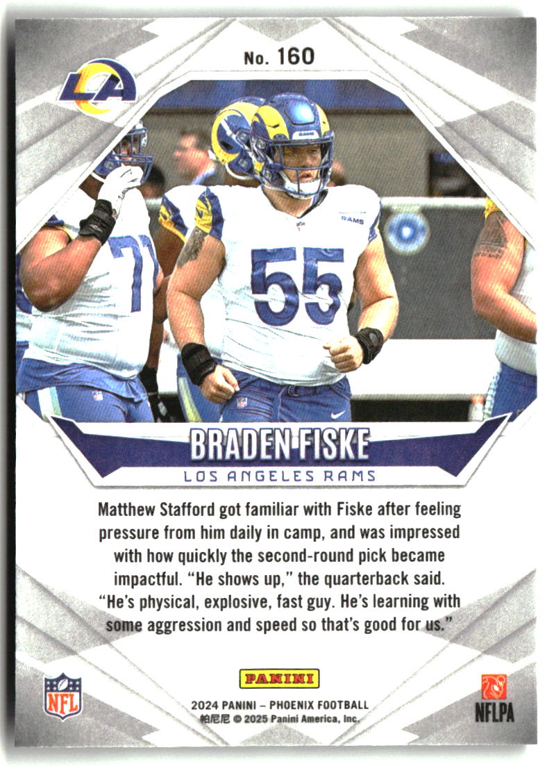 Braden Fiske 2024 Panini Phoenix #160