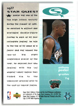 Anthony Peeler 1997-98 Collector's Choice StarQuest #SQ27