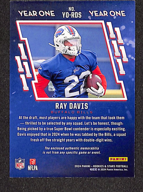 Ray Davis 2024 Panini Rookies & Stars Year One #YO-RDS