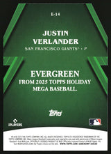 Justin Verlander 2025 Topps Holiday Evergreen #E-14