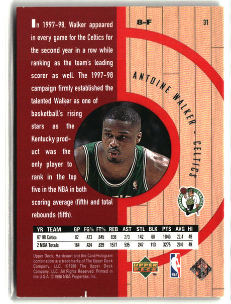 Antoine Walker 1998 Upper Deck Hardcourt #31