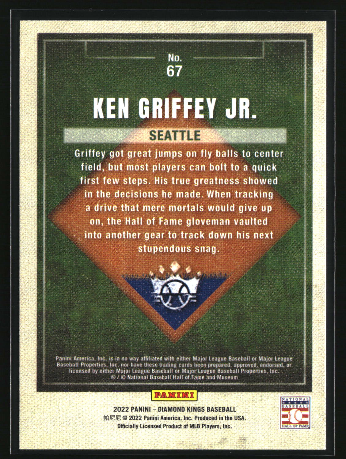 Ken Griffey Jr. 2022 Panini Diamond Kings #67