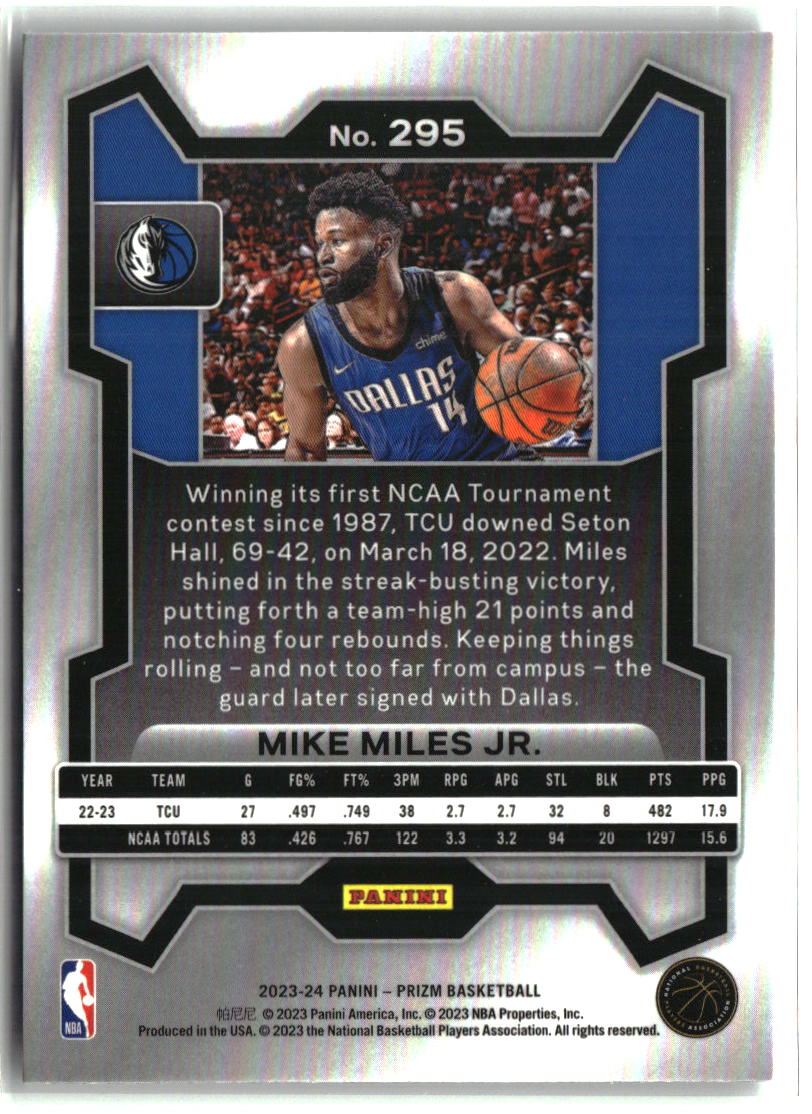 Mike Miles Jr. 2023-24 Panini Prizm #295