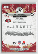 Brock Purdy 2025 Topps Resurgence Crimson Surge Refractor #86 #/199